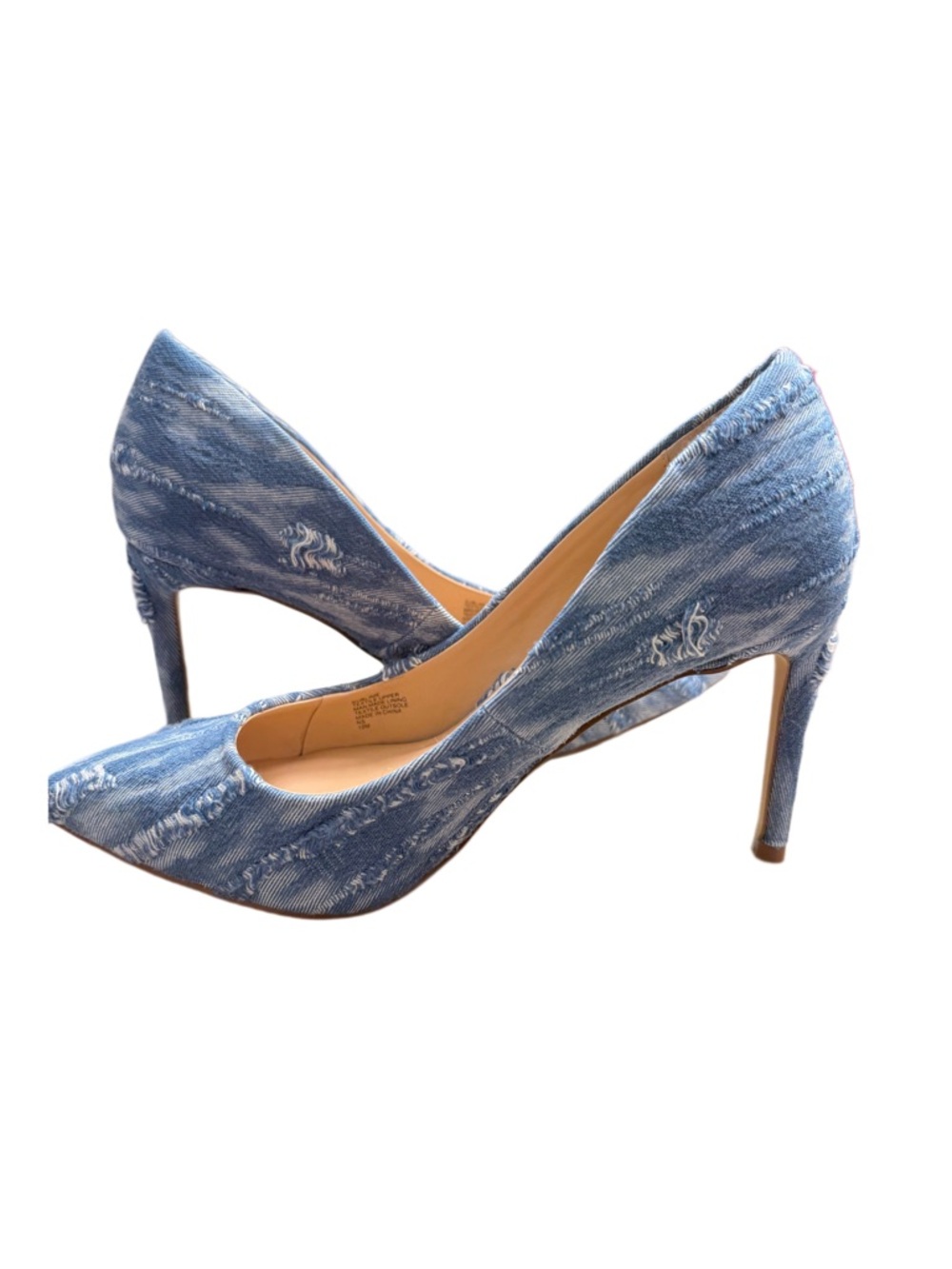 CHARLES BY CHARLES DAVID DISTRESSED DENIM HEELS - Picture 6 of 10